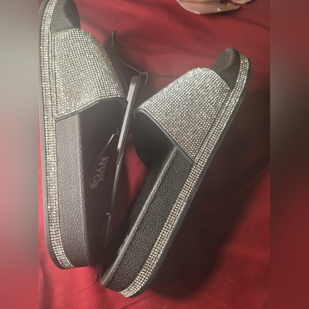 NWT Bling Bling Slides Womens Size 9 - Picture 5 of 7
